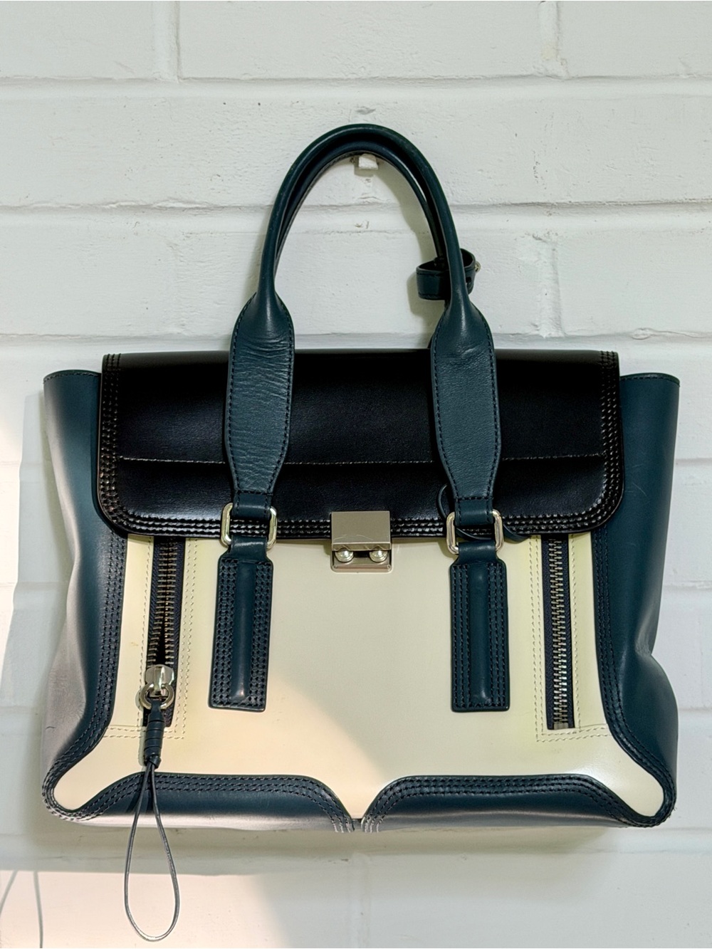 Rare 3.1 Phillip Lim Medium Pashli Tricolor Smooth Leather Satchel